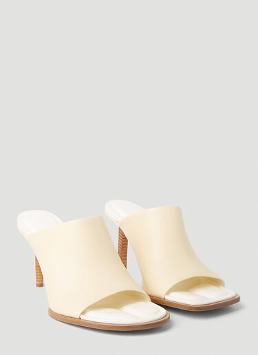 Jacquemus 레 롱드 카레 힐 뮬 크림 jac0251060