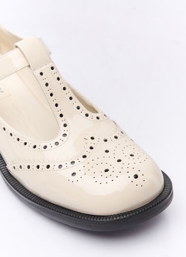 Miu Miu Patent Leather Mary Jane Shoes Ivory miu0258022