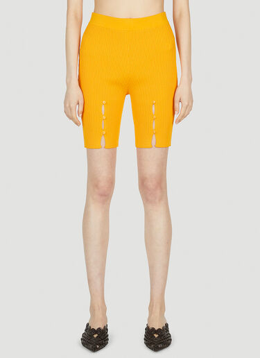 LN-CC® - Ester Manas: Knit Biker Shorts - Orange Ester Manas Knit Biker Shorts Orange est0252008