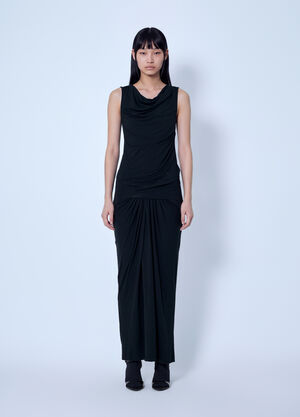 Entire Studios Drape Maxi Dress Black ent0266019