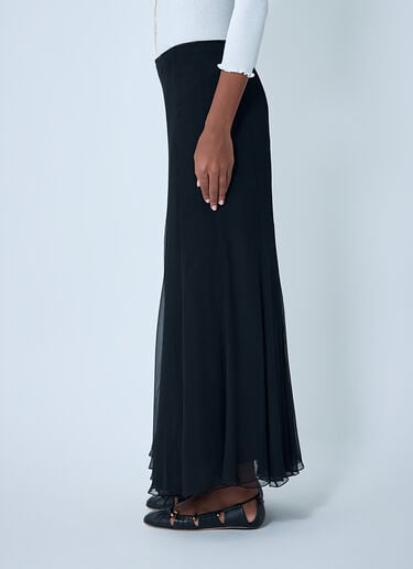 Chloé Fluid Silk Maxi Skirt Black chl0262014