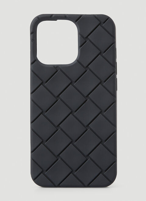 Bottega Veneta Intreccio iPhone 13 Phone Case Black bov0148151
