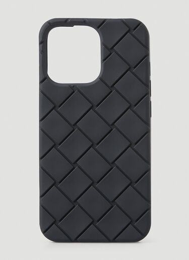 Bottega Veneta イントレチャート iPhone13 スマホケース ブラック bov0148151