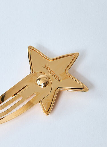 Saint Laurent Cassandre Hair Clips Gold sla0259056