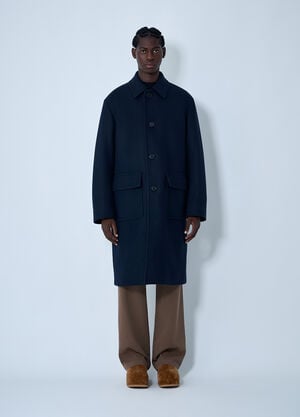 Dries Van Noten Wool-Blend Coat Navy dvn0162001