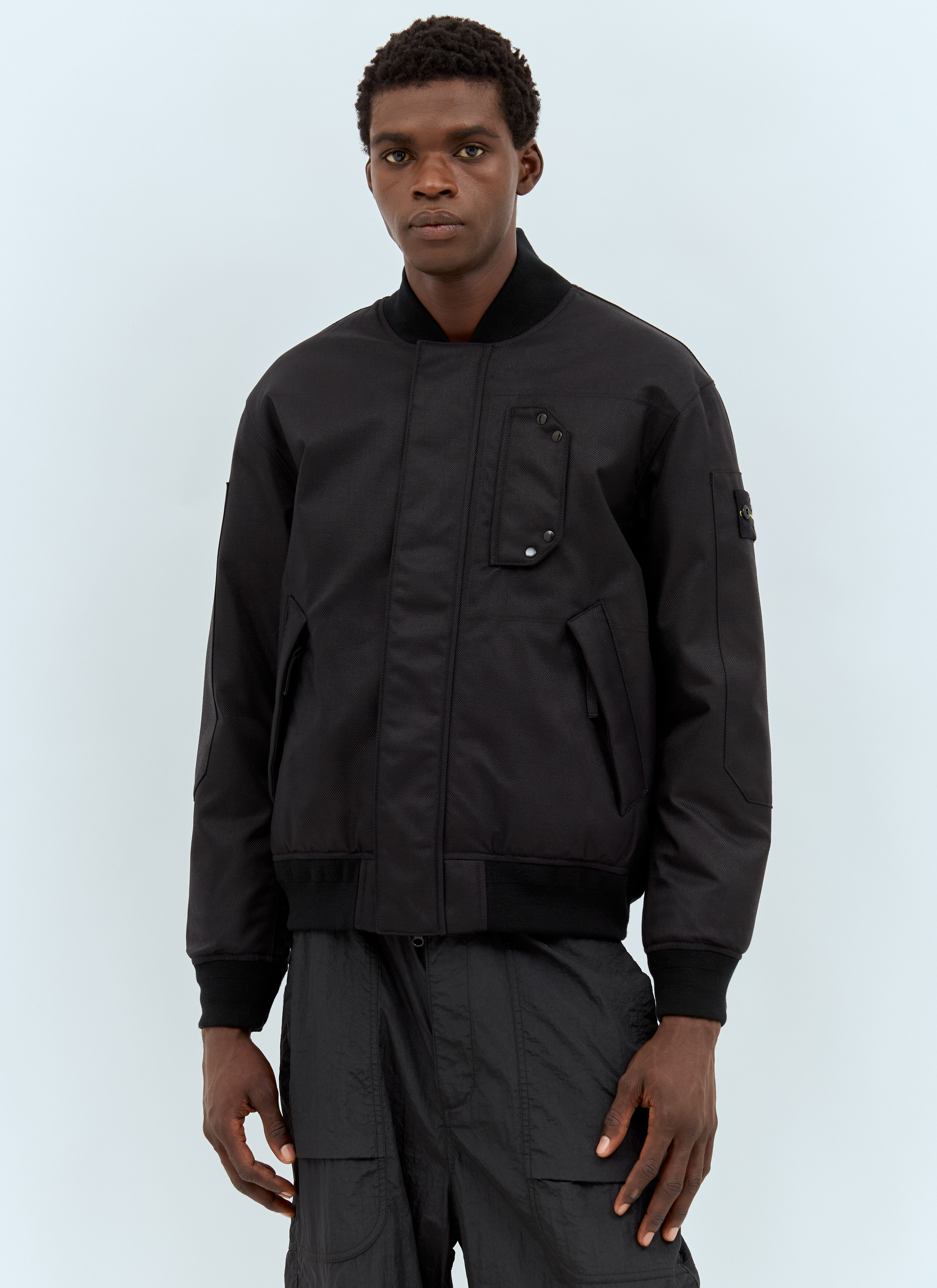 Stone Island Men's' Twill Padded Jacket in Black | LN-CC®