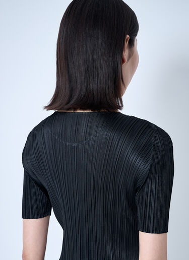 Pleats Please Issey Miyake Pleated Shirt Black plp0260017