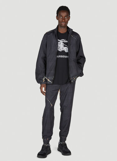 Burberry EKD 자수 코튼 티셔츠 블랙 bur0153027