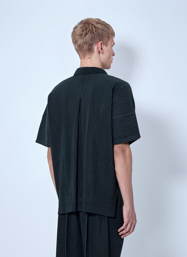 Homme Plissé Issey Miyake August Pleated Button-Down Shirt Dark Grey hmp0166016