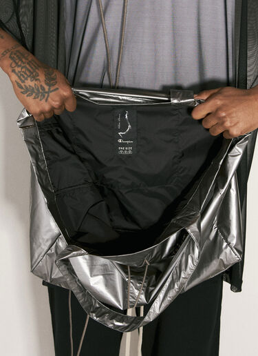 Rick Owens x Champion Logo Embroidery Tote Bag Silver roc0157007