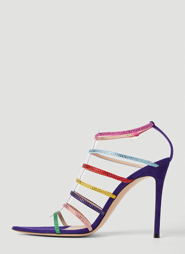 Gianvito Rossi 水晶缀饰高跟凉鞋 紫色 gia0251001