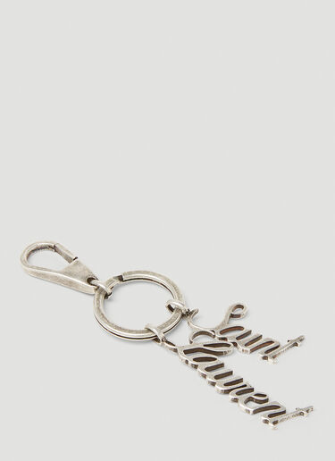 Saint Laurent Logo Keychain Silver sla0147071