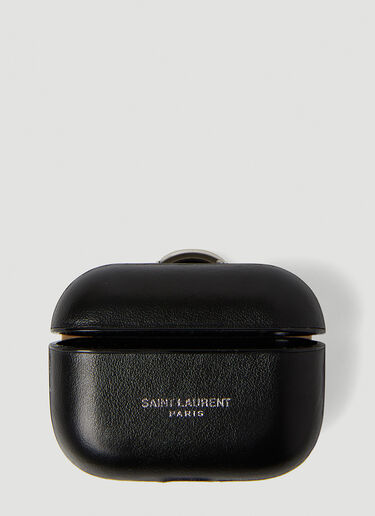 Saint Laurent Logo AirPods Case Black sla0145053