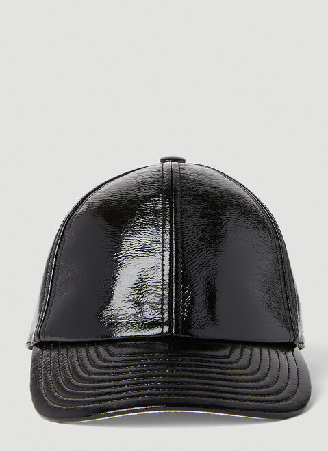 Courrèges Vinyl Baseball Cap Black cou0154011