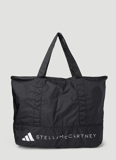 adidas by Stella McCartney ロゴプリントトートバッグ ブラック asm0251038