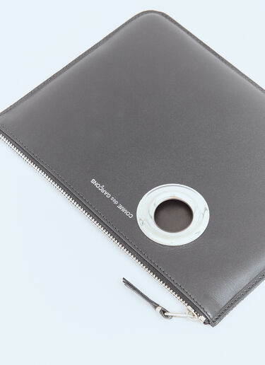 Comme des Garçons Wallet 실버 아이릿 파우치 블랙 cdw0357012