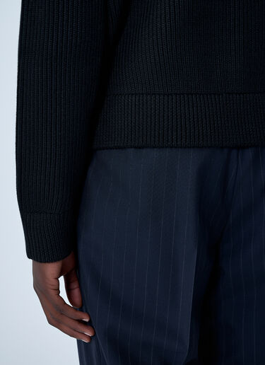 Maison Margiela Wool Zip-Up Cardigan Black mla0162002