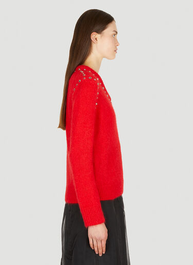 Gucci Stud Trim Sweater Red guc0251068