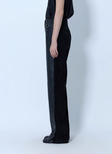 LN-CC® - Sportmax: High-Waist Leather Trousers - Black Sportmax High-Waist Leather Trousers Black spx0266211