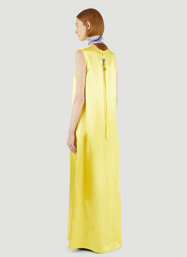 Raf Simons A-Line Satin Dress Yellow raf0244005