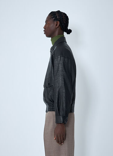 Leather Blouson Jacket Saint Laurent Leather Blouson Jacket Black sla0162008