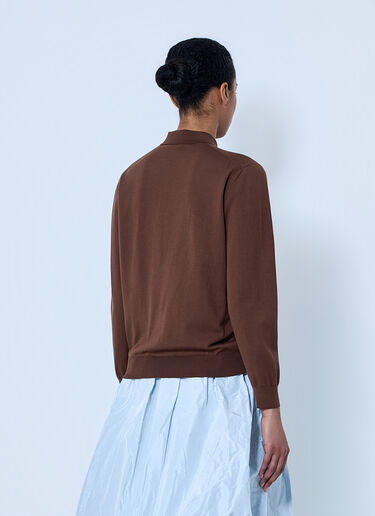 Prada Silk Polo Shirt Brown pra0264006