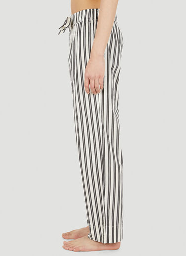 Tekla Striped Drawstring Pyjama Pants Beige tek0351025