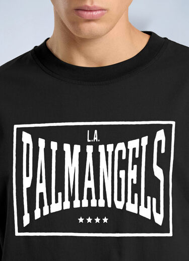 LN-CC® - Palm Angels: Vintage Box Logo Loose T-Shirt - Black Palm Angels Vintage Box Logo Loose T-Shirt Black pma0166270