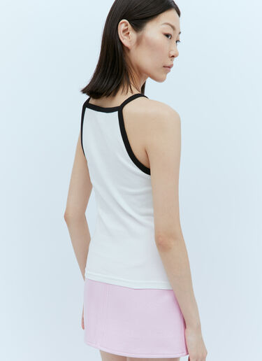 콘트라스트 탱크탑 Courrèges 콘트라스트 탱크탑 화이트 cou0253032
