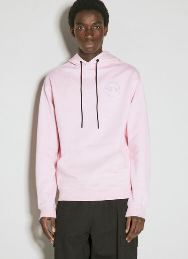 Boiler Room Hooded Sweatshirt With Diamante Logo Motifs Pink bor0155015