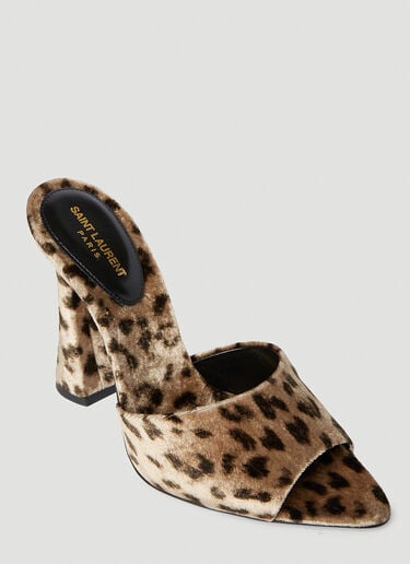 Gippy Heeled Mules Saint Laurent Gippy Heeled Mules Brown sla0251147