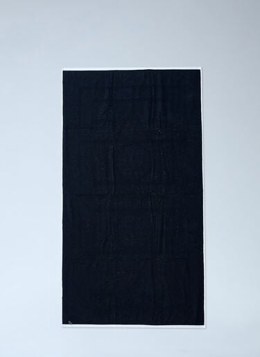 TOTEME Monogram Jacquard Beach Towel Black tot0264032