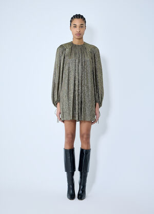 Chloé Gathered Silk Crêpon Mini Dress Beige chl0259043