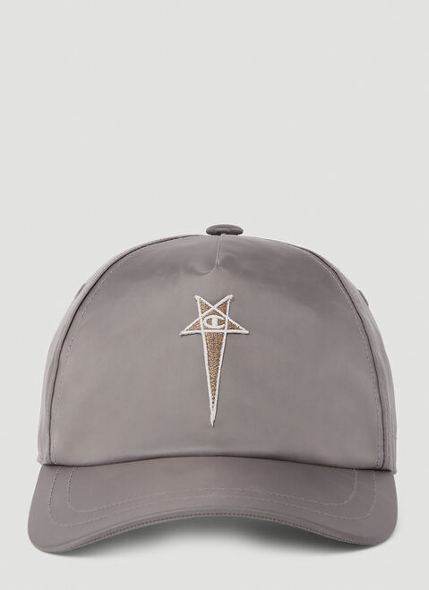Rick Owens x Champion Graphic Embroidery Baseball Cap Black roc0153003