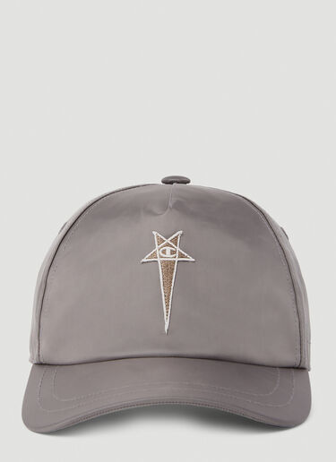 Graphic Embroidery Baseball Cap Rick Owens x Champion Graphic Embroidery Baseball Cap Grey roc0153016