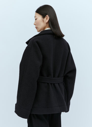 Lemaire Short Cotton Duffle Coat Black lem0254001