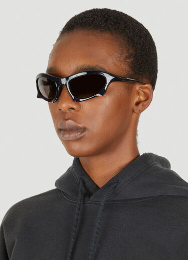 Balenciaga Unisex Bat Rectangle Sunglasses in Black | LN-CC®