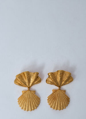 Chloé Shell Earrings Beige chl0260038