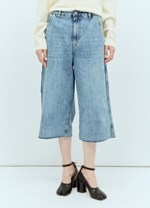 GANNI Trade Half-Cut Jeans Brown gan0258082