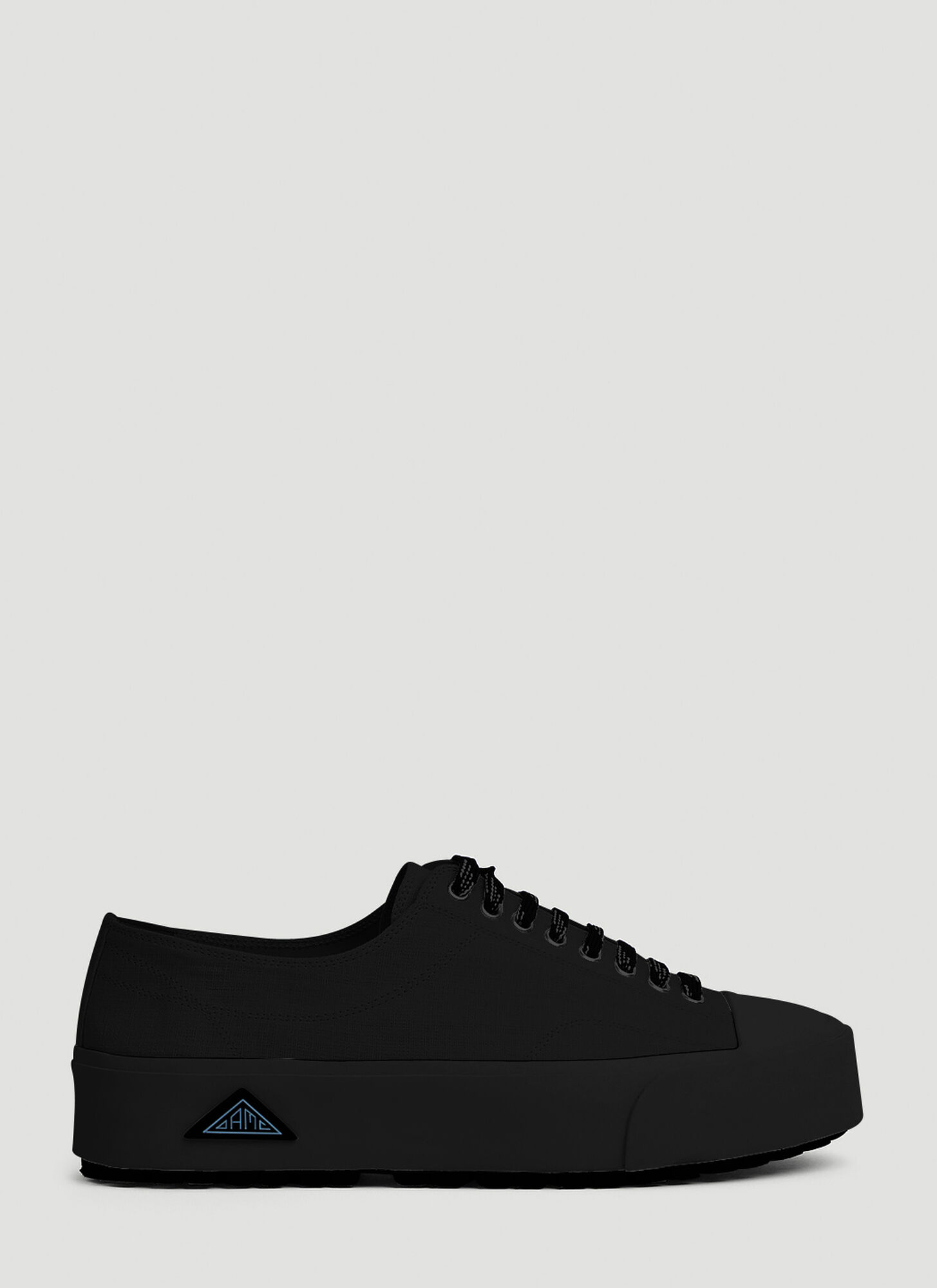 Oamc Logo Patch Lace Up Sneakers Male Black