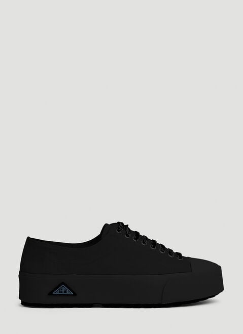 OAMC Logo Patch Lace Up Sneakers Black oam0154011