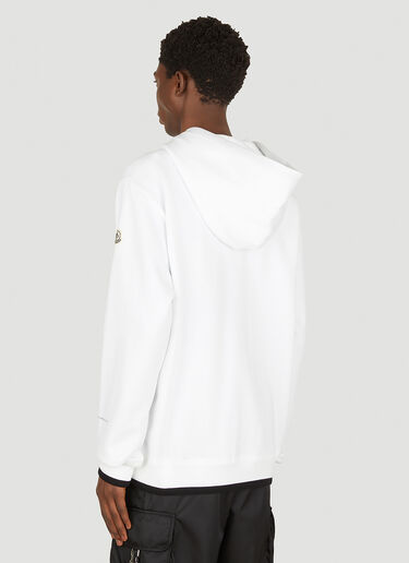 7 Moncler FRGMT Hiroshi Fujiwara 徽标刺绣连帽运动衫 白 mfr0151018