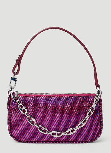 BY FAR Mini Rachel Disco Dot Shoulder Bag Purple byf0251017