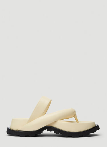 Jil Sander Leather Sandals Beige jil0243020