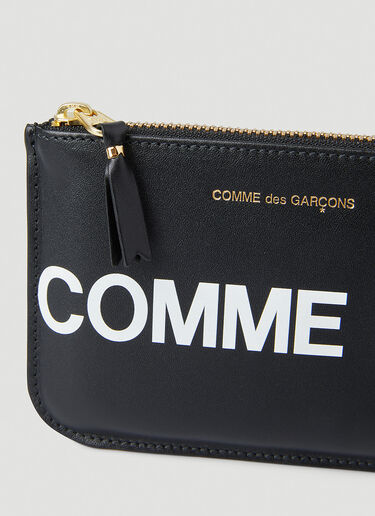 Comme des Garçons Wallet Huge Logo Pouch Bag Black cdw0348009