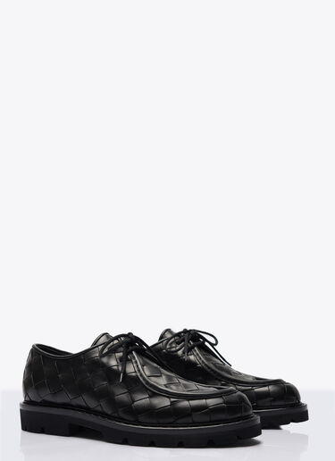 Scarosso Damiano Woven Lace-Up Shoes Black scr0158011