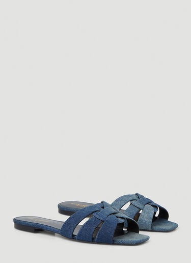 Saint Laurent Tribute Denim Sandals Blue sla0247073