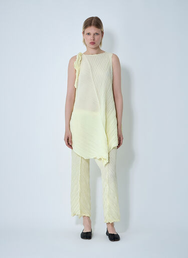 Issey Miyake Wrinkled And Twisted Dress Yellow ism0261001