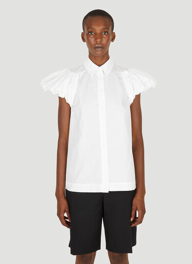 Simone Rocha Puff Cap Sleeve Shirt White sra0250010