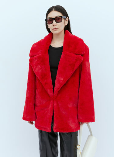 Stella McCartney Fur Free Fur Jacket Red stm0254004
